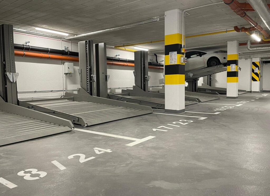 Parking podziemny z zastosowaniem platform NKPXL